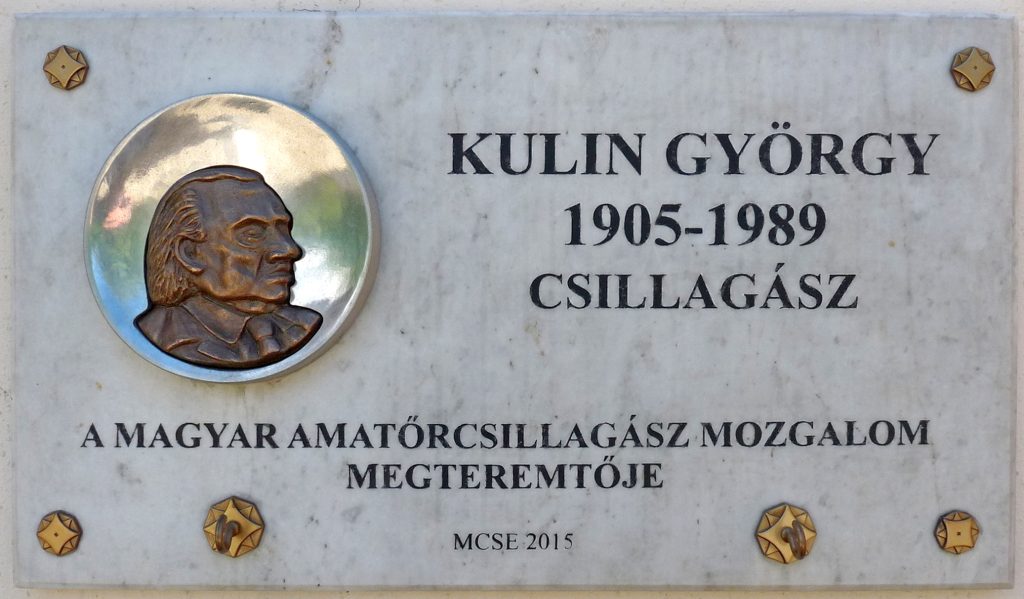 Kulin György plaque (Budapest-03 Laborc u 2c)